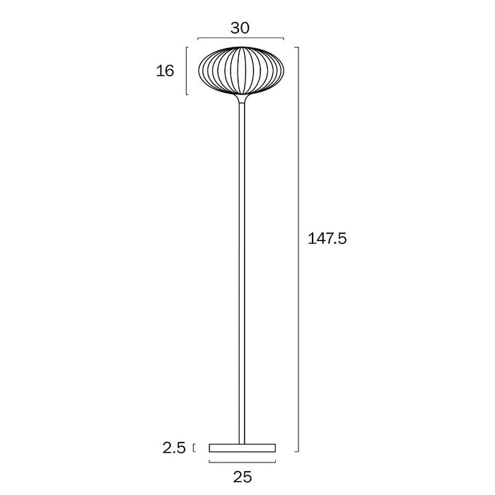 Buy Floor Lamps Australia Nori 1 Light Floor Lamp Black & Opal Matt - NORI FL-BKOM