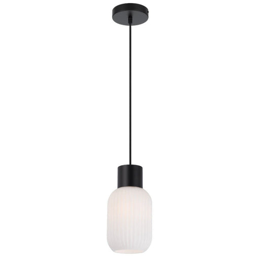 Buy Pendant Lights Australia Nori 14 1 Light Pendant Matt Black & Opal Matt - NORI PE14-BKOM