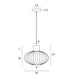 Buy Pendant Lights Australia Nori 30 1 Light Pendant Matt Black & Opal Matt - NORI PE30-BKOM