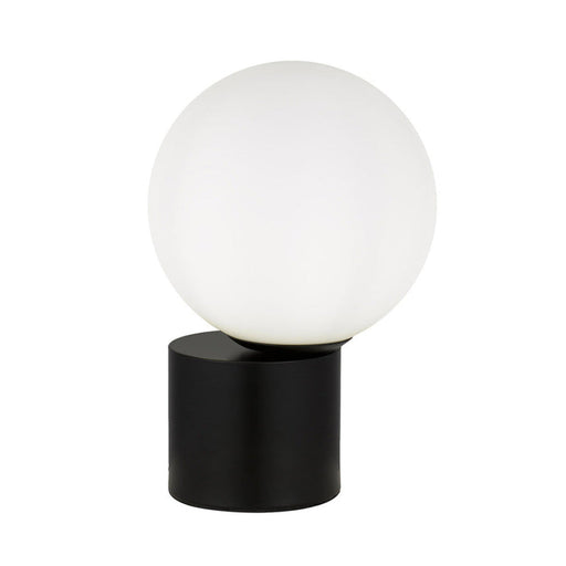 Buy Table Lamps Australia Novio 1 Light Table Lamp Black & Opal Matt - NOVIO TL-BKOP