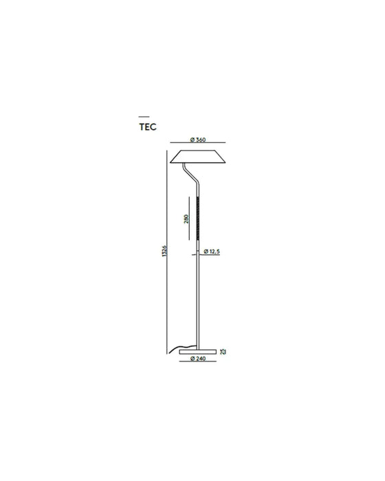 Aider Floor Lamp Matte Brass - ARO.P1287/ORO-NEG