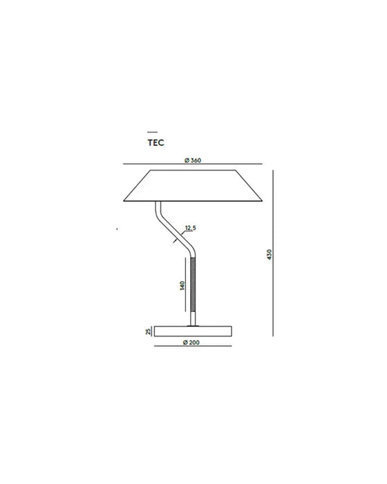 Aider Table Lamp Matte Brass or Satin Nickel