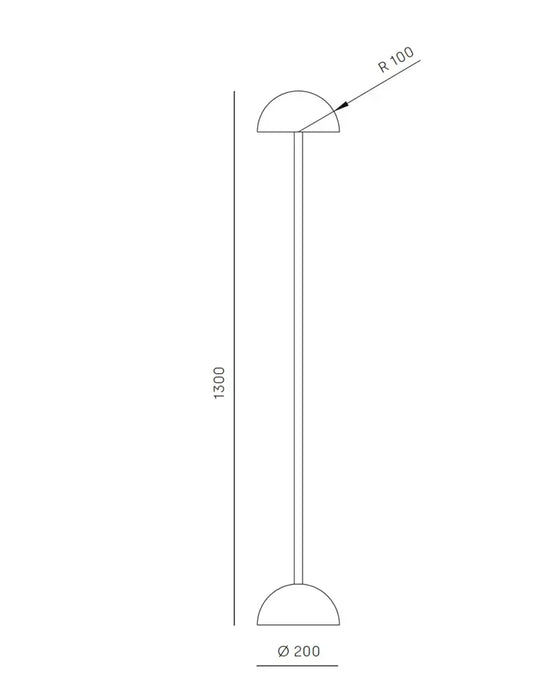 Big Dussa LED Floor Lamp 9W 2700k Aged Gold & Travertine - ARO.P1307/ORO-TRA