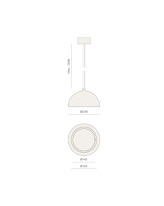 Big Dussa Pendant Light Matte Black - ARO.C1307/L/NEG-NEG