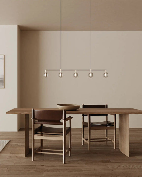 Doul Linear LED Pendant Light 3W 2700k Matte Black & Glass - ARO.C1310/5/NEG