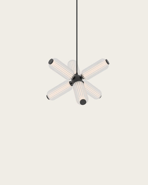 Elma 6 Light LED Pendant 9W 2700K Matte Black - ARO.C1312/6/NEG