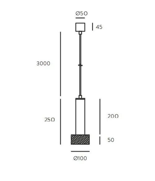 Focus LED Pendant Light 5W 3000k Matte Black & Alabaster - ARO.C1279/NEG-ALA