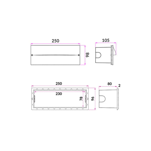 Buy Brick Lights Australia OGA Exterior LED Recessed Wall Light White 13W 3000K IP65 - OGA02