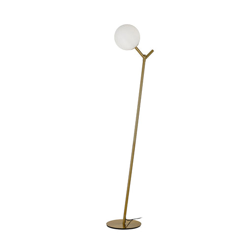 Buy Floor Lamps Australia Ohh 1 Light Floor Lamp Antique Gold & Opal Matt - OHH FL-AGOM