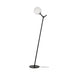 Buy Floor Lamps Australia Ohh 1 Light Floor Lamp Black & Opal Matt - OHH FL-BKOM