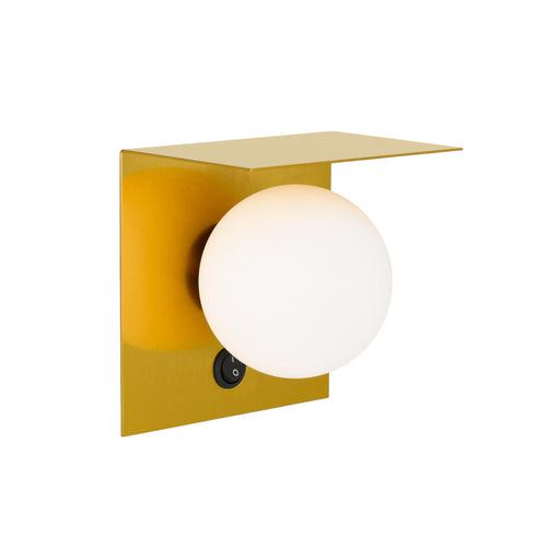 Buy Wall Sconce Australia Olio 1 Light Wall Light Antique Gold & Opal Matt - OLIO WB1-AGOP