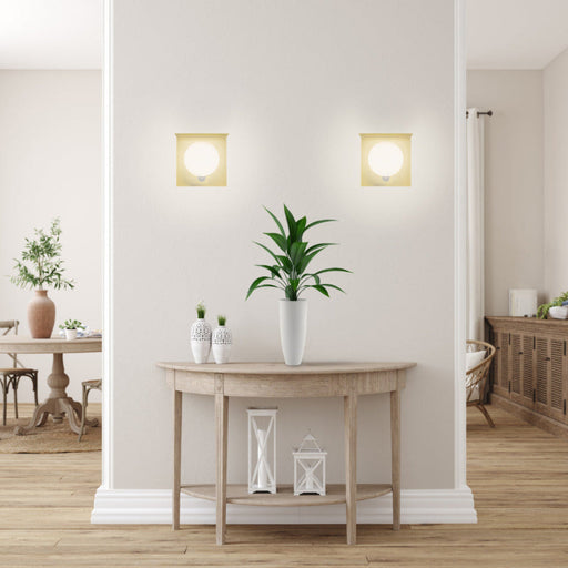 Buy Wall Sconce Australia Olio 1 Light Wall Light Antique Gold & Opal Matt - OLIO WB1-AGOP