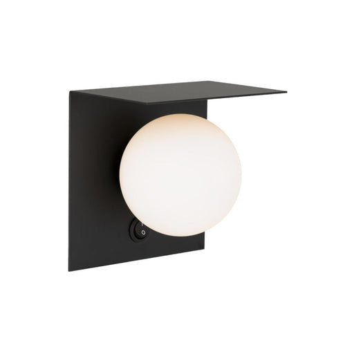 Buy Wall Sconce Australia Olio 1 Light Wall Light Black & Opal Matt - OLIO WB1-BKOP