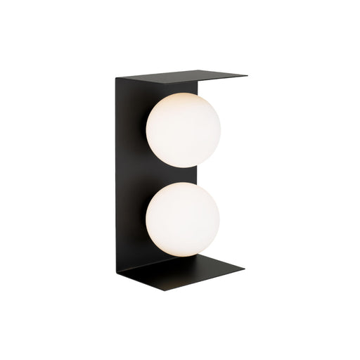 Buy Wall Sconce Australia Olio 2 Light Wall Light Black & Opal Matt - OLIO WB2-BKOP