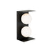 Buy Wall Sconce Australia Olio 2 Light Wall Light Black & Opal Matt - OLIO WB2-BKOP