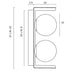 Buy Wall Sconce Australia Olio 2 Light Wall Light Black & Opal Matt - OLIO WB2-BKOP