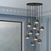 Buy Cluster Pendants Australia Oneta Pendant 10 Lights Black Iron - ONETA PE10-BKCL