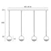 Buy Island Pendant Lights Australia Oneta Pendant 4 Lights Black Iron - ONETA PE04-BKCL