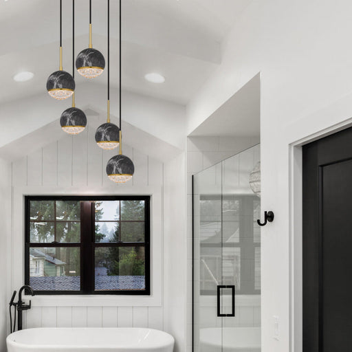 Buy Cluster Pendants Australia Oneta 5 Lights Pendant Lights Black Iron - ONETA PE05-BKCL