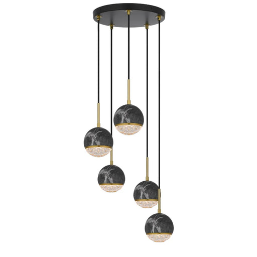 Buy Cluster Pendants Australia Oneta 5 Lights Pendant Lights Black Iron - ONETA PE05-BKCL