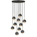 Buy Cluster Pendants Australia Oneta Pendant 10 Lights Black Iron - ONETA PE10-BKCL