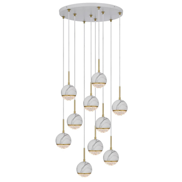 Buy Cluster Pendants Australia Oneta Pendant 10 Lights White Iron - ONETA PE10-WHCL