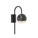 Buy Exterior Wall Lights Australia Oneta Exterior Wall Light ARM Black Iron - ONETA WBA-BKCL