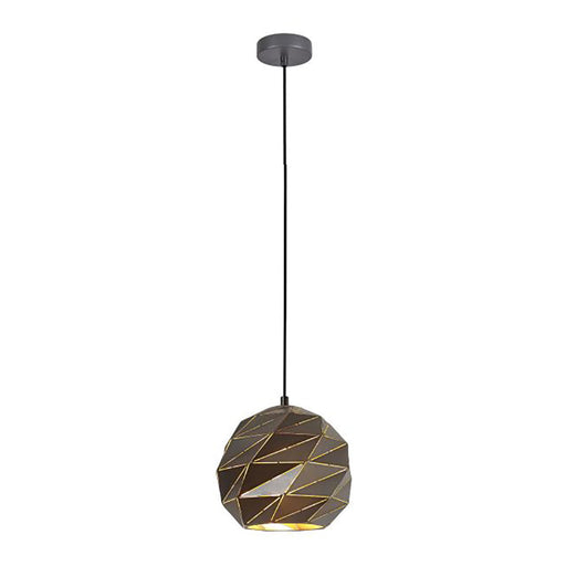 Buy Pendant Lights Australia Interior Small Dome Carved 1 Light Pendant Matt Grey - ORIGAMI3