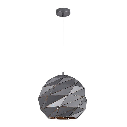 Buy Pendant Lights Australia Interior Large Dome Carved 1 Light Pendant Matt Grey - ORIGAMI6