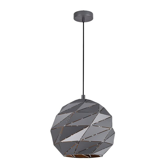 Buy Pendant Lights Australia Interior Large Dome Carved 1 Light Pendant Matt Grey - ORIGAMI6