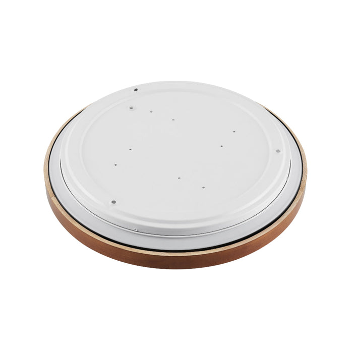 Orlin 300mm LED Oyster 12W TRI Colour Black & Walnut - ORLIN OY30-WD3C