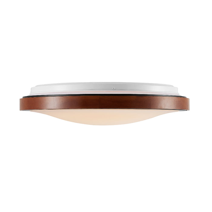 Orlin 420mm LED Oyster 24W TRI Colour Black & Walnut - ORLIN OY42-WD3C