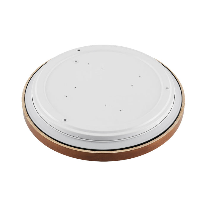 Orlin 420mm LED Oyster 24W TRI Colour Black & Walnut - ORLIN OY42-WD3C