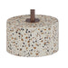 Buy Floor Lamps Australia Domez Floor Lamp Bronze Iron White Terrazzo - DOMEZ FL-WHTRZBZ