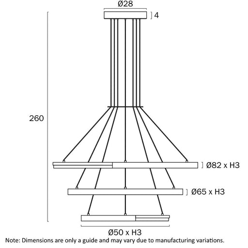 Buy LED Pendants Australia OSTROM LED Pendant 3 TIER Gold 3000K - OSTROM PE3T-CG