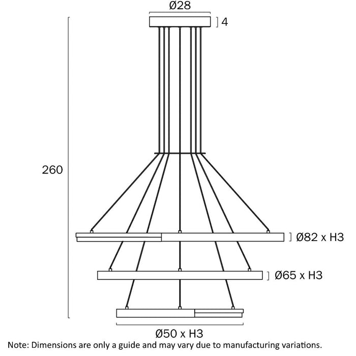 Buy LED Pendants Australia OSTROM LED Pendant 3 TIER Gold 3000K - OSTROM PE3T-CG