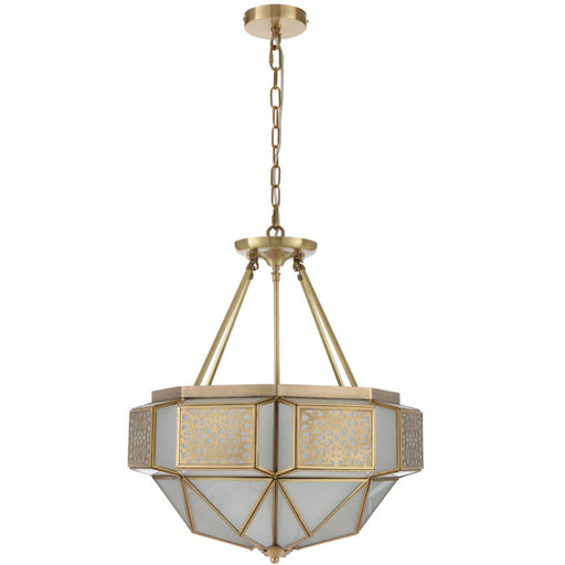 Buy Pendant Lights Australia OVERTON Pendant Light Brass / Frost Solid Brass - OVERTON PE-BRS