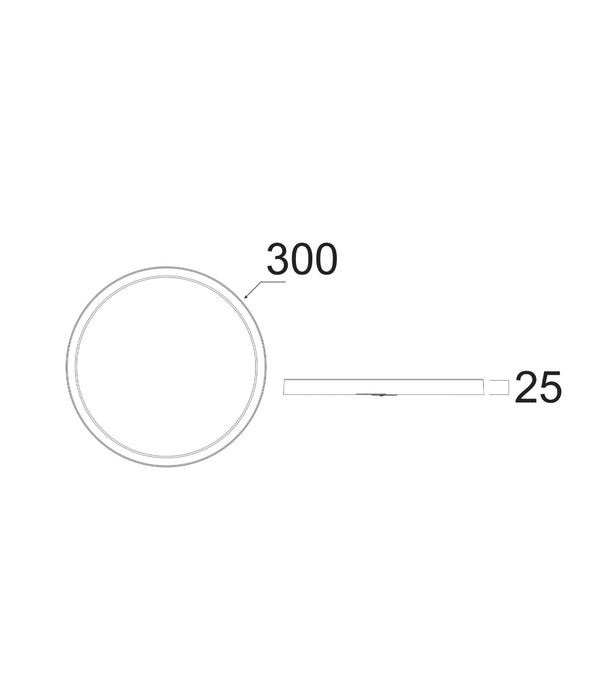 Oystri 300mm LED Oyster Light White Polycarbonate 24W 3CCT - OYSTRI1