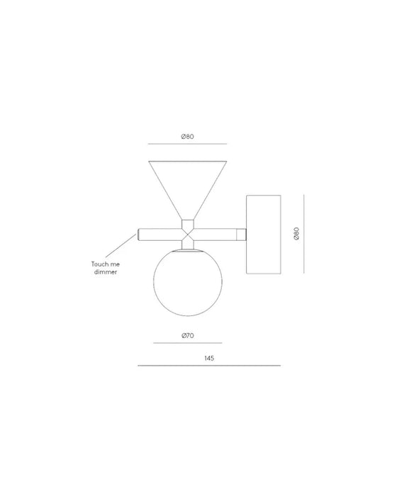 Oneta LED Wall Light 3W 2700K Matte Black - ARO.A1299/NEG