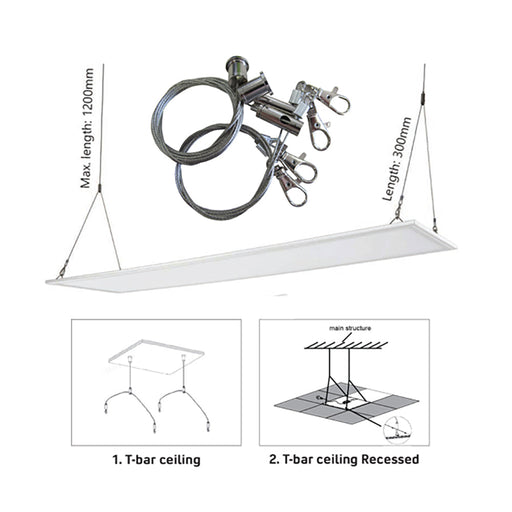 Buy Accessories & More Australia LED Panel Suspension Cable Kit - PANELSPKIT