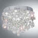 Buy Flush Mount Lights Australia Paradis 7 Light 450mm Stainless Steel Flush Mount Chrome & Clear - PARADIS CTC45-CH