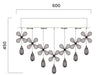 Buy Flush Mount Lights Australia Paradis 9 Light 600mm Stainless Steel Flush Mount Chrome & Clear - PARADIS CTC60-CH