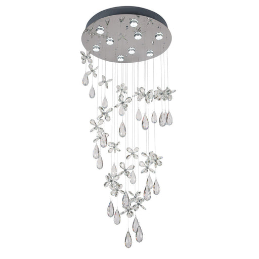 Buy Pendant Lights Australia Paradis 9 Light Crystal Pendant Chrome & Clear - PARADIS PE135-CH