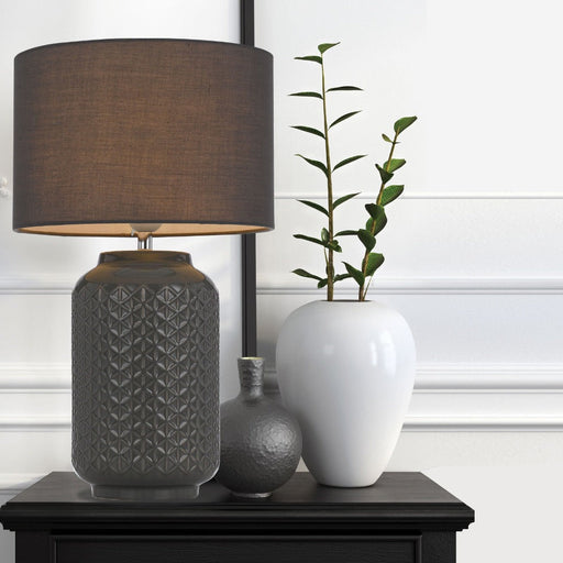 Buy Table Lamps Australia PASCAL Table Lamp Grey Ceramic - PASCAL TL-GY