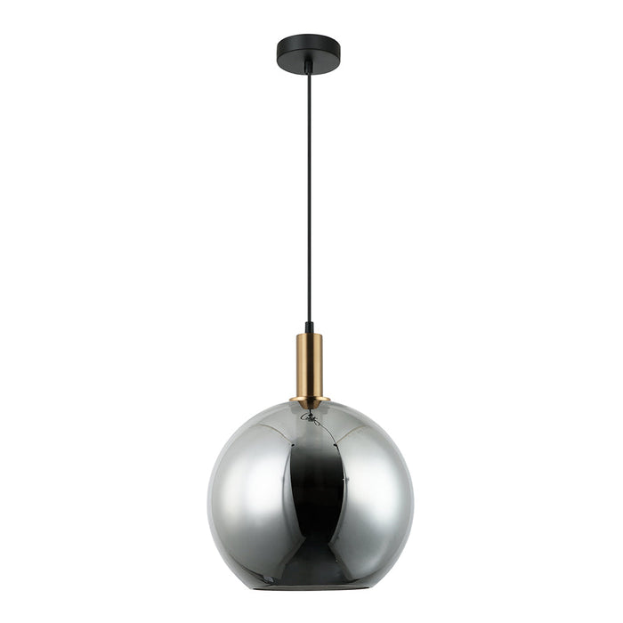 Buy Pendant Lights Australia Interior Black Smoke Wine Glass Shape With Bronze Highlight 1 Light Pendant - PATERA2