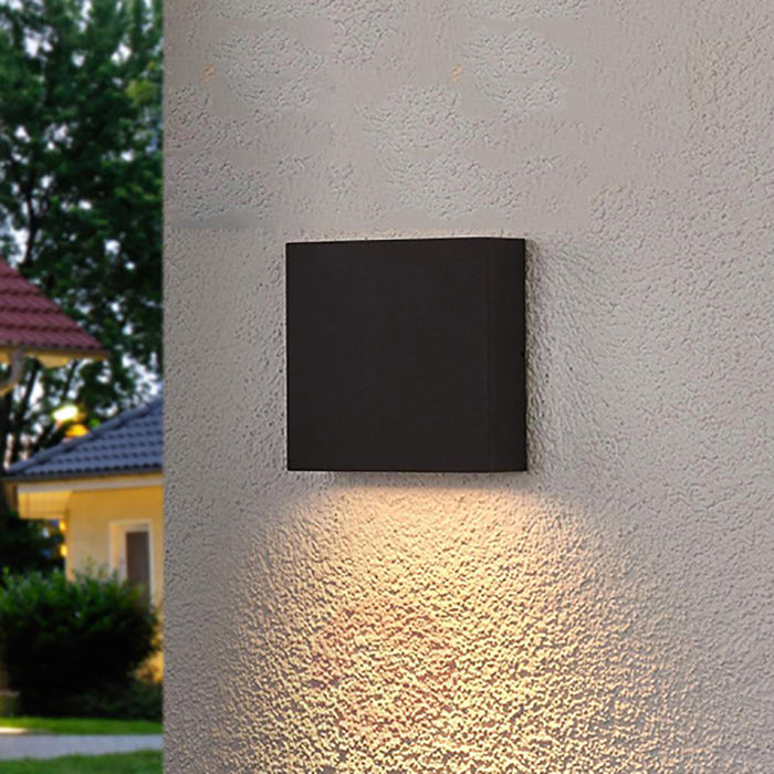 Buy Exterior Wall Lights Australia PDL 12V LED Exterior Surface Mounted Square Pillar Wall Light 3W 3000K Black IP65 - PDL1SQBL