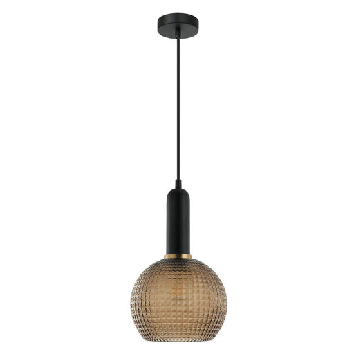 Buy Pendant Lights Australia Pelota 1 Light Pendant Amber Glass Wine Glass Shape - PELOTA3