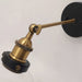 Buy Wall Sconce Australia Interior Black Smoke Wine Glass Shape With Antique Brass Highlight 1 Light Wall Light - PESINI2W