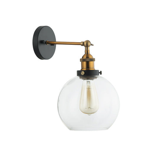 Buy Wall Sconce Australia Interior Clear Wine Glass Shape With Antique Brass Highlight 1 Light Wall Light - PESINI1W