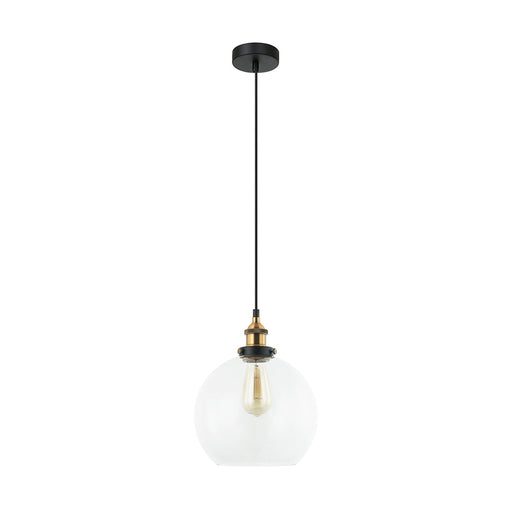 Buy Pendant Lights Australia Interior Clear Wine Glass Shape With Antique Brass Highlight 1 Light Pendant - PESINI1